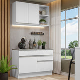 Cocina Compacta 120cm Blanco con Encimera Glamy 08