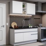 Cocina Compacta 150cm Blanco Glamy 02