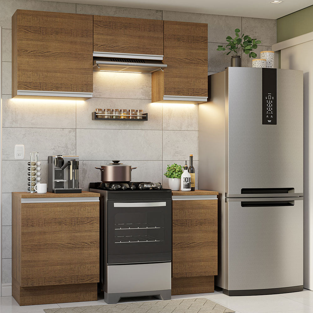Cocina Compacta 160 cm Marrón Glamy Madesa