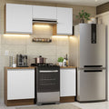 Cocina Compacta 160 cm Marrón/Blanco Glamy Madesa