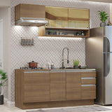 Cocina Compacta 180cm Marrón Glamy 08
