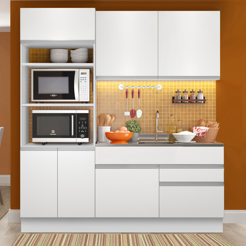 Cocina Integral 190cm Blanco Glamy 04