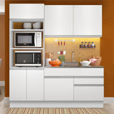 Cocina Integral 190cm Blanco Glamy 04