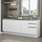 Cocina Compacta 200 cm Blanco Glamy Madesa