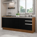 Cocina Compacta 200 cm Marrón/Negro Glamy Madesa