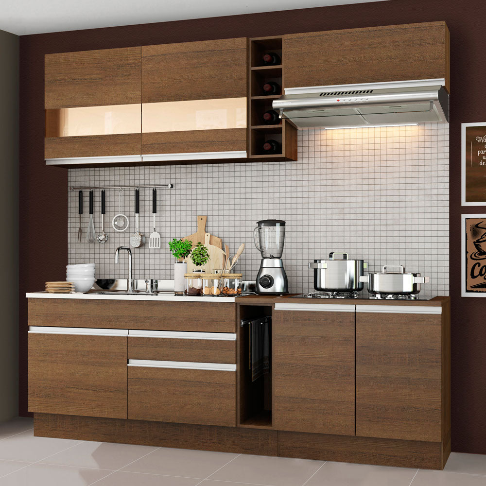 Cocina Integral 220 cm Marrón Parma 02