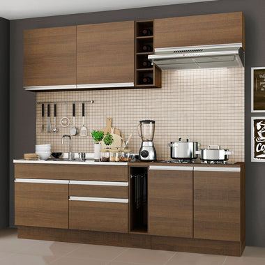 Cocina Compacta 220 cm Marrón Glamy Madesa