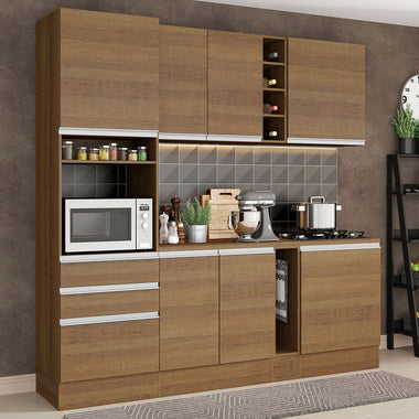 Cocina Compacta 220 cm Marrón Glamy Madesa