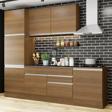Cocina Integral 240 cm Marrón Glamy Madesa