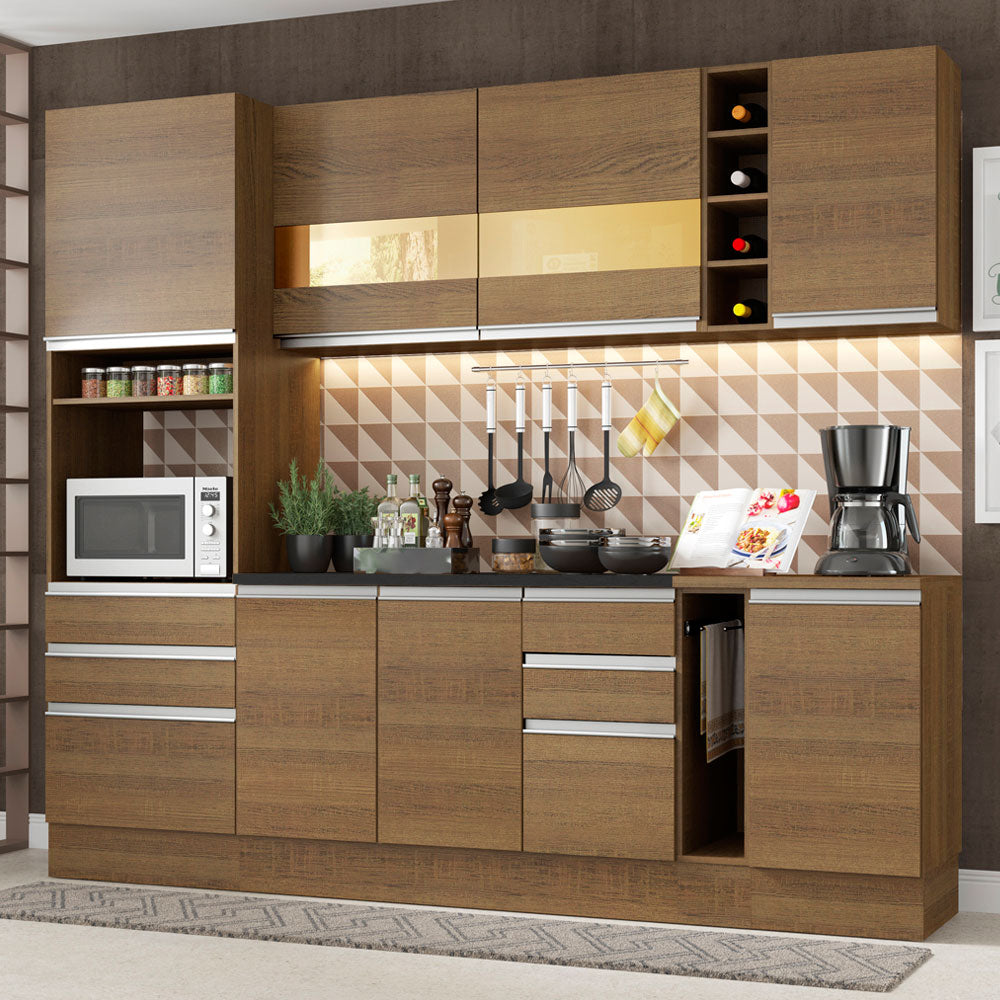 Cocina Integral 240 cm Marrón Lazio 02