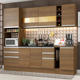 Cocina Integral 240 cm Marrón Lazio 02