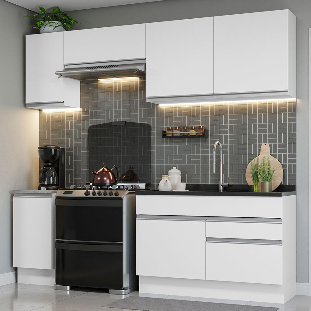 Cocina Integral 240cm Blanco Glamy 07