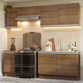 Cocina Integral 240 cm Marrón Glamy Madesa