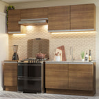 Cocina Integral 240 cm Marrón Glamy Madesa