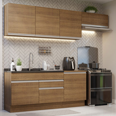 Cocina Integral 260 cm Marrón Glamy Madesa