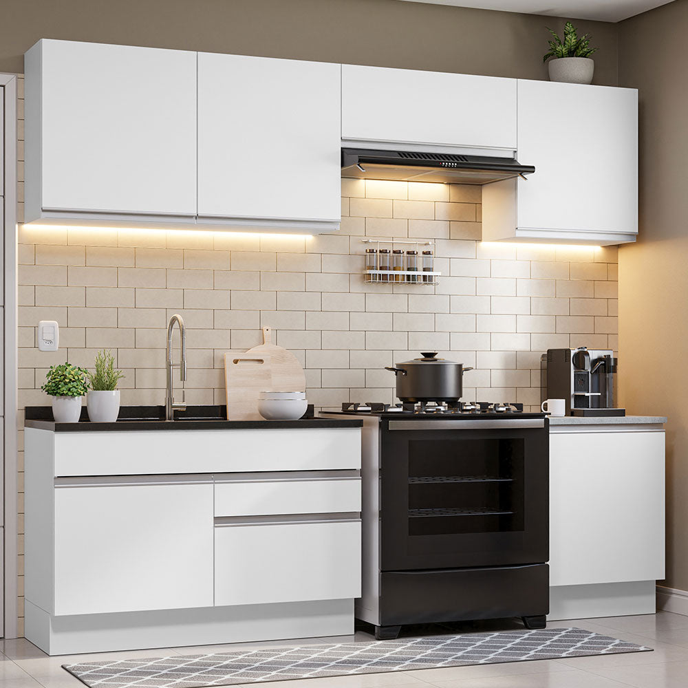 Cocina Integral 260cm Blanco Glamy 04