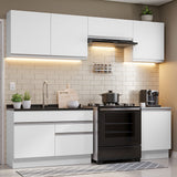 Cocina Integral 260cm Blanco Glamy 04