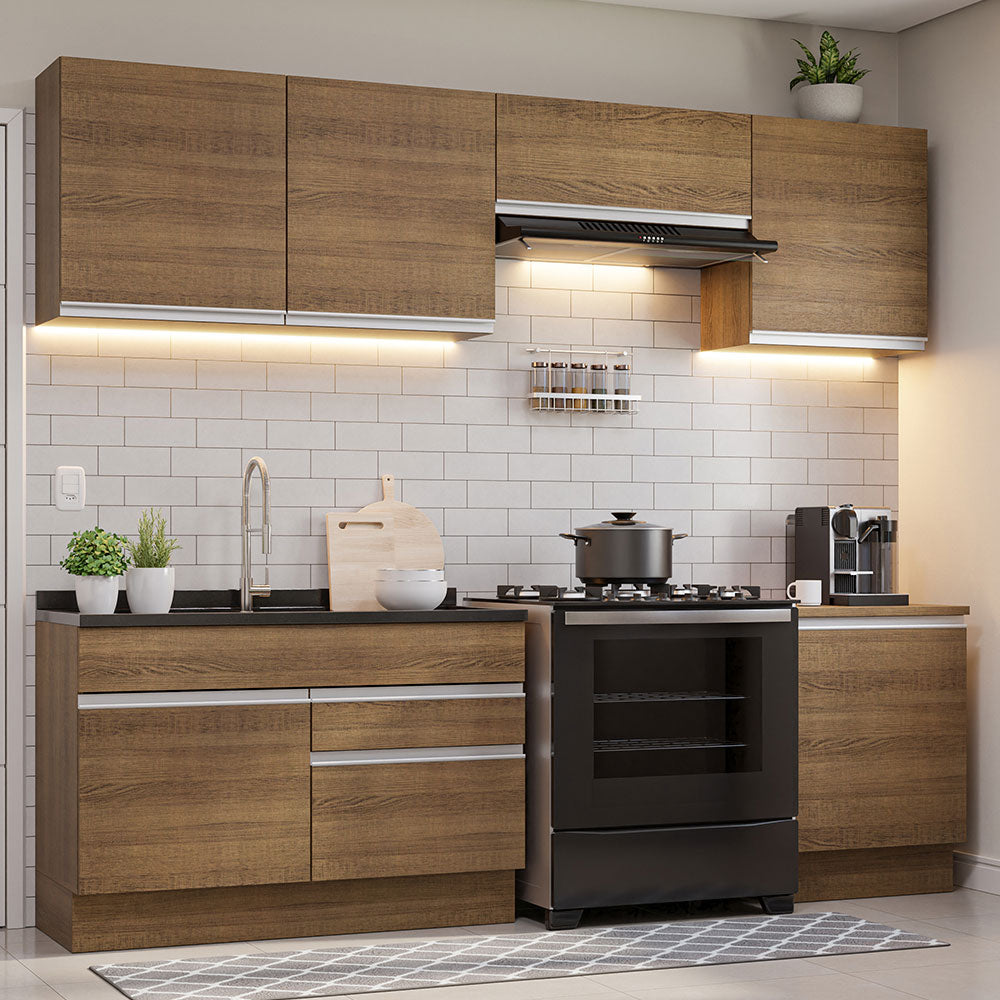 Cocina Integral 260cm Marrón Glamy 04