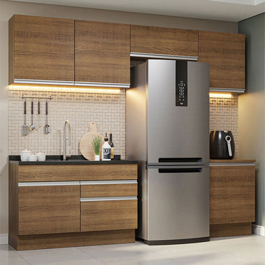 Cocina Integral 260 cm Marrón Glamy Madesa