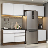 Cocina Integral 260cm Marrón/Blanco Glamy 05