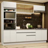 Cocina Integral 270cm Blanco Glamy 10