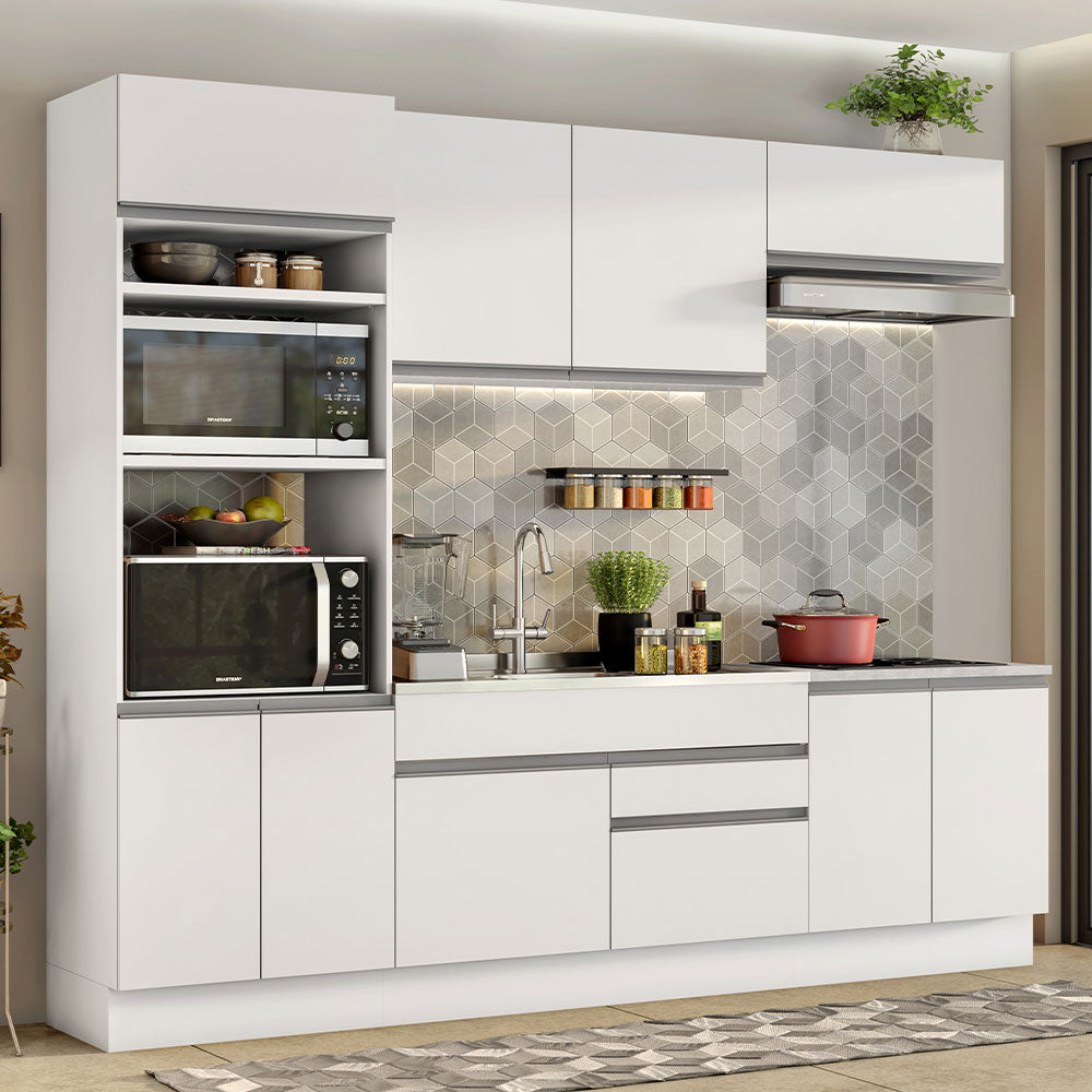 Cocina Integral 270cm Blanco Glamy 13