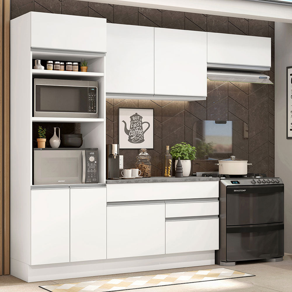 Cocina Integral 270cm Blanco Glamy 14