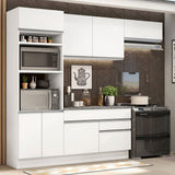 Cocina Integral 270cm Blanco Glamy 14