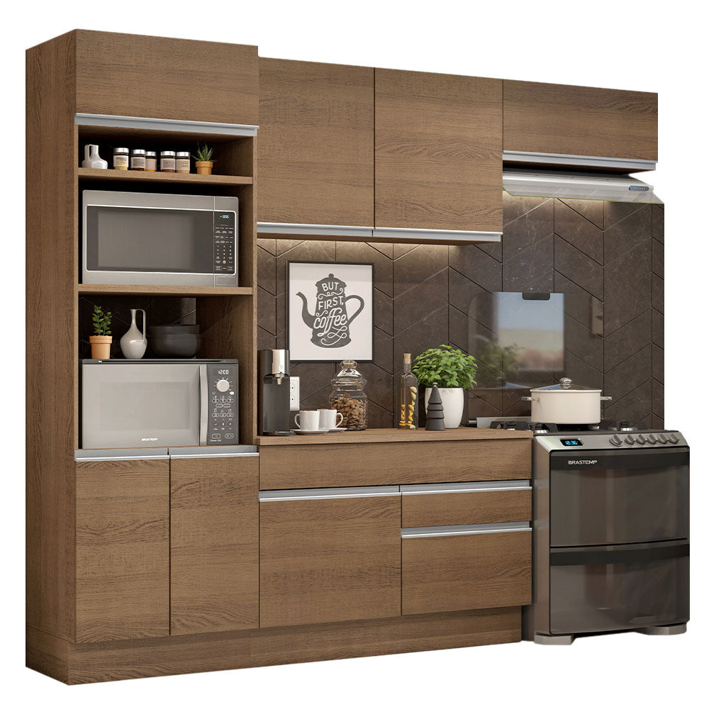 Cocina Integral 270cm Marrón Glamy 14