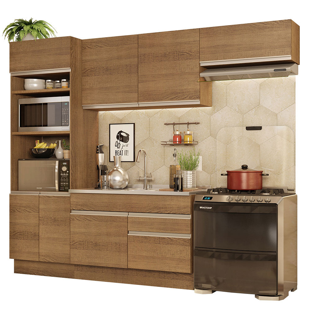 Cocina Integral 270cm Marrón Glamy 15