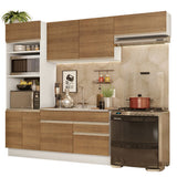 Cocina Integral 270cm Blanco/Marrón Glamy 15