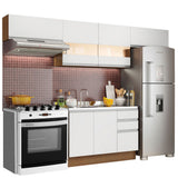 Cocina Integral 280cm Marrón/Blanco Glamy 01
