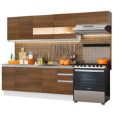 Cocina Integral 280cm Blanco/Marrón Glamy 03