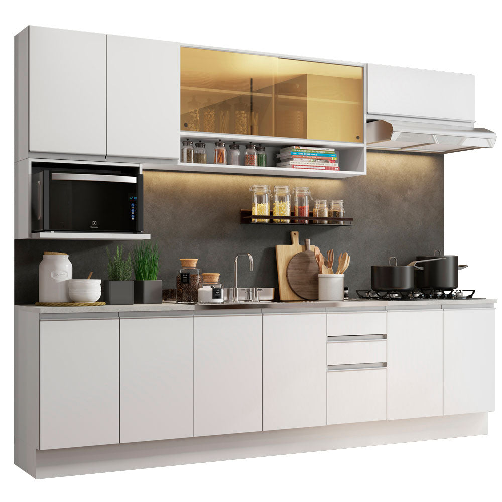 Cocina Integral 280cm Blanco Glamy 04