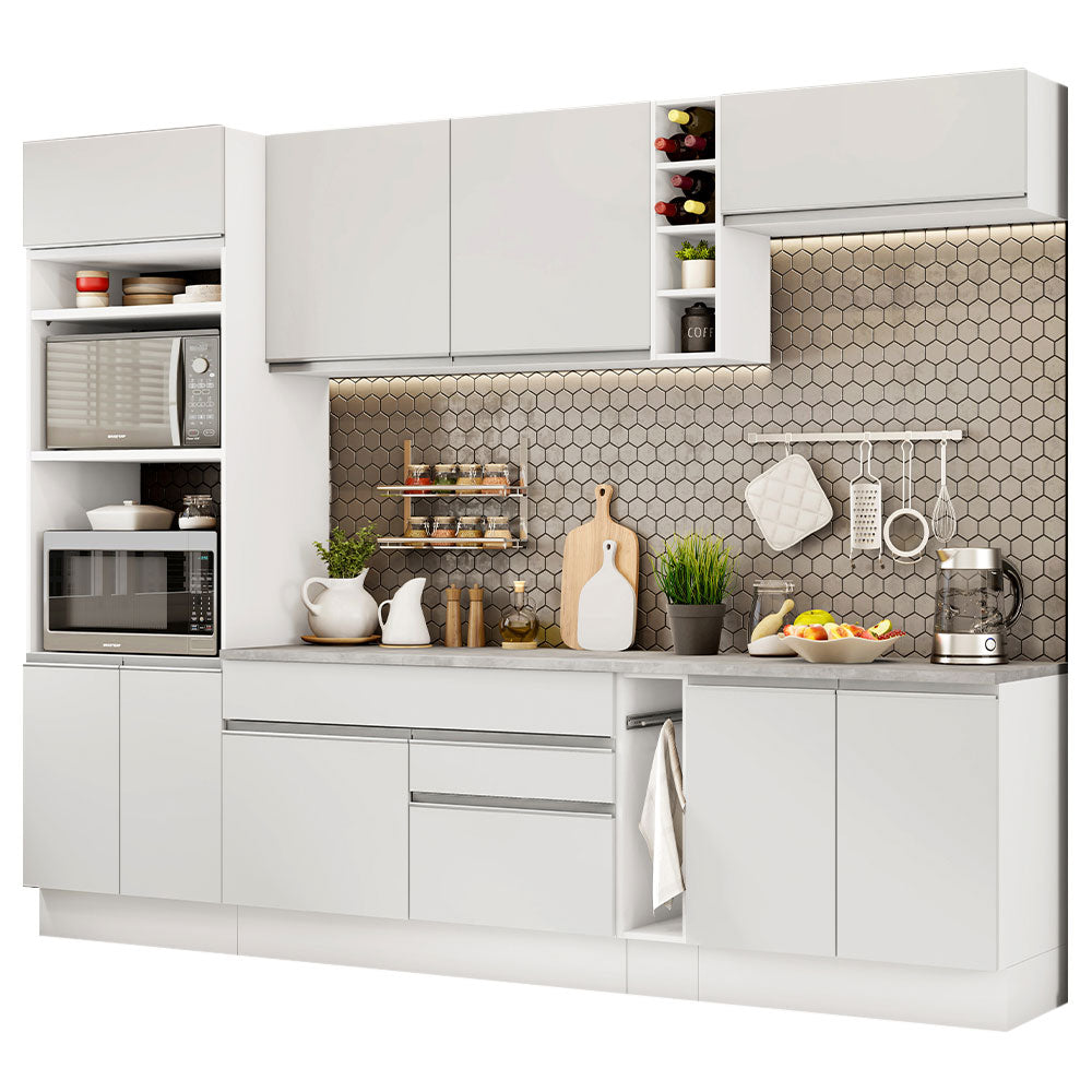 Cocina Integral 290 cm (Con Encimera) Blanco Vicenza 12