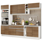 Cocina Integral 290 cm Blanco/Marrón Vicenza 12