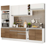 Cocina Integral 290 cm Blanco/Marrón/Blanco Vicenza 12