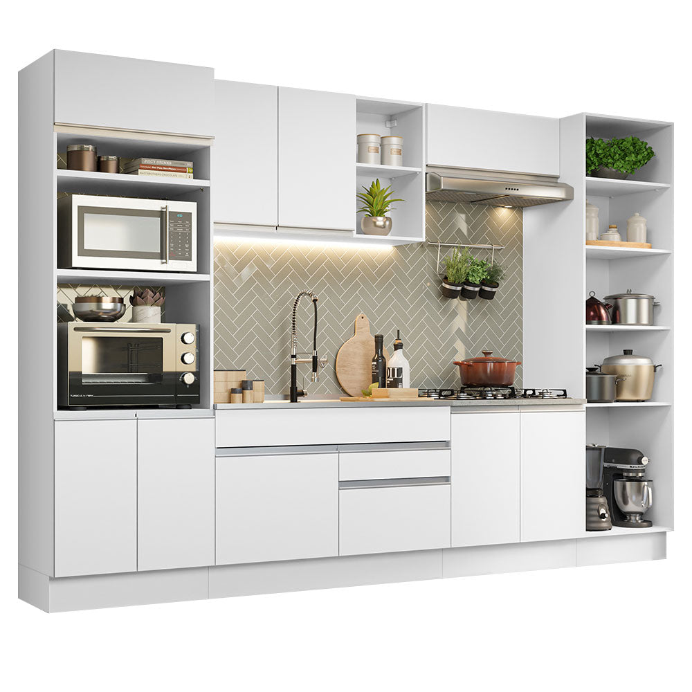 Cocina Integral 330cm Blanco Glamy 03