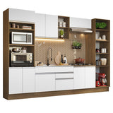 Cocina Integral 330cm Marrón/Blanco Glamy 03