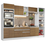 Cocina Integral 330cm Blanco/Marrón Glamy 03