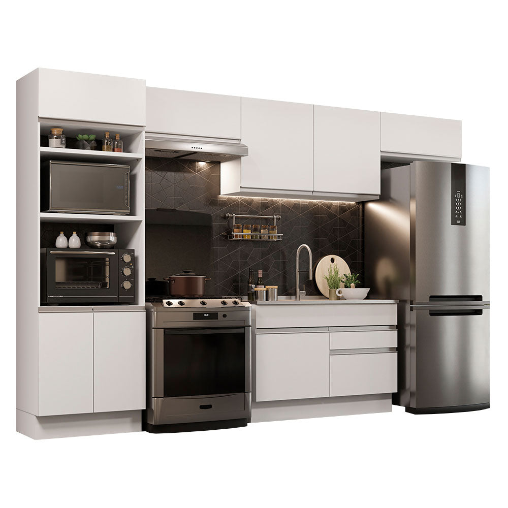 Cocina Integral 350cm Blanco Glamy 01
