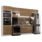 Cocina Integral 350cm Blanco/Marrón Glamy 01