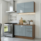 Cocina Integral 120 cm Marrón/Gris Lux Madesa 01