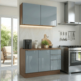 Cocina Compacta 120 x 60 cm Marrón/Gris Lux Madesa 02