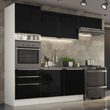 Cocina Integral 260cm Lux Blanco/Negro 03