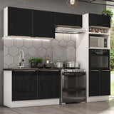 Cocina Integral 270 cm Lux Blanco/Negro 01