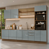 Cocina Integral 310 cm Marrón/Gris Lux Madesa 03