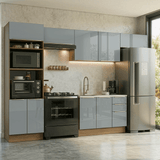Cocina Integrale 350 x 60 cm Marrón/Gris Lux Madesa 02