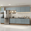 Cocina Integral 400 cm de Con Mueble para Horno Marrón/Gris Lux Madesa