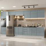 Cocina Integral 400cm Lux Blanco/Gris 01